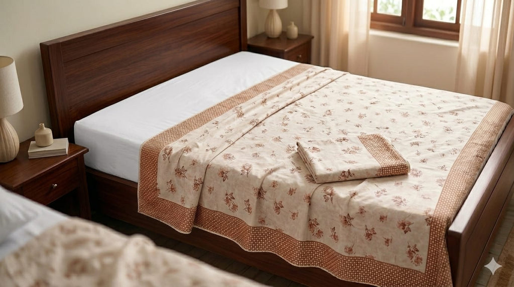 Printed Cotton Single bed Topsheet