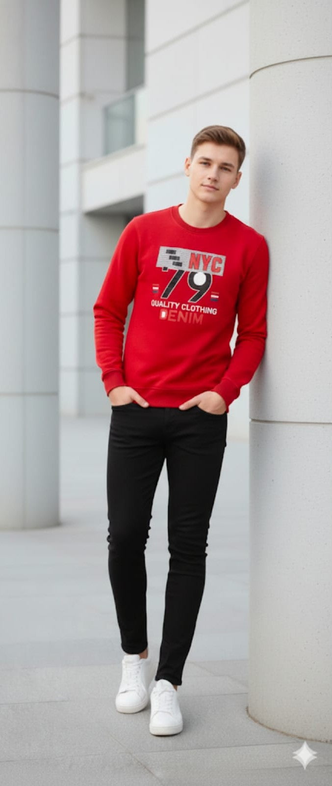 Men round neck sweatshirt