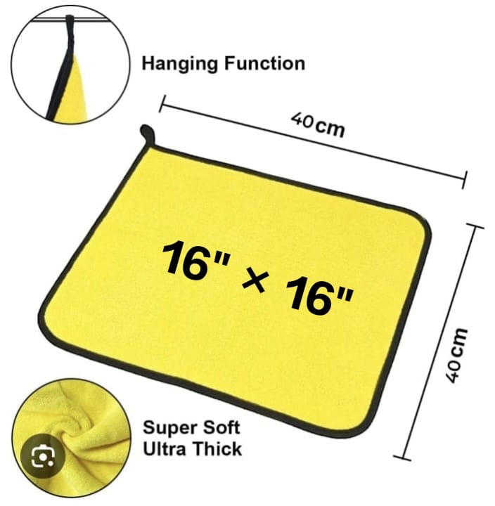 Microfiber Cleaning Cloths 16”× 16”