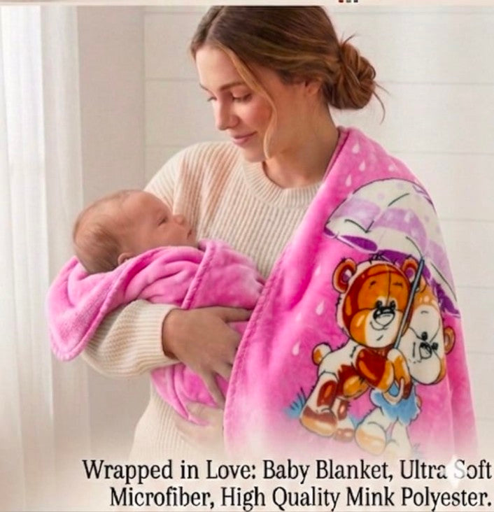 Baby Blanket, Ultra Soft Microfiber, High Quality Mink Polyester