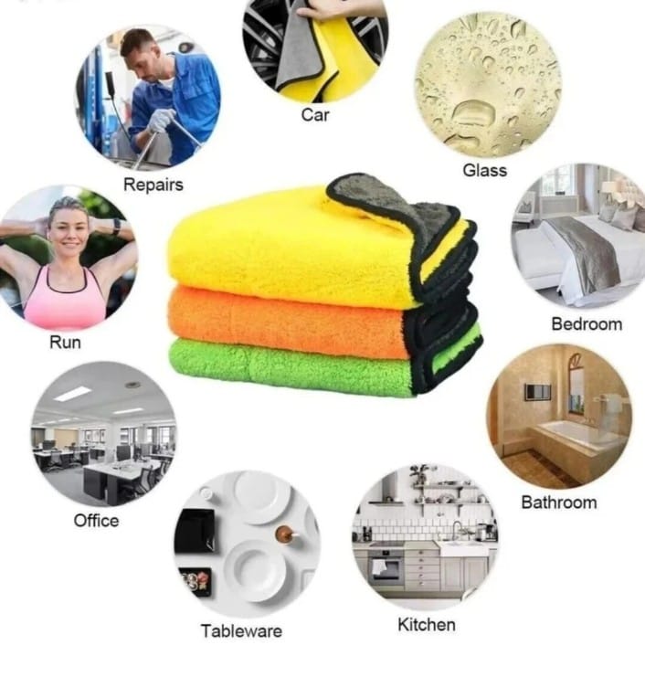 Microfiber Cleaning Cloths 12”× 12”