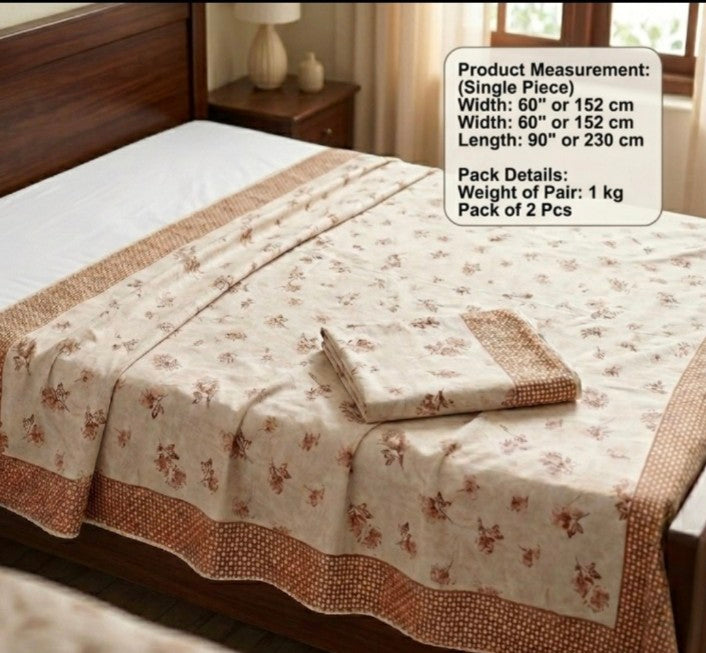 Printed Cotton Single bed Topsheet